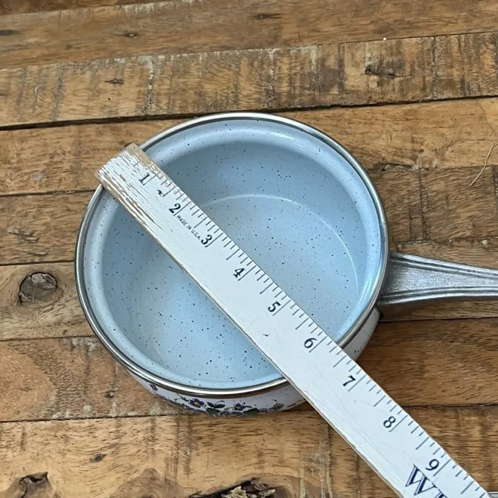 Vintage Asta Germany Enamel Cookware Saucepan t 6.5